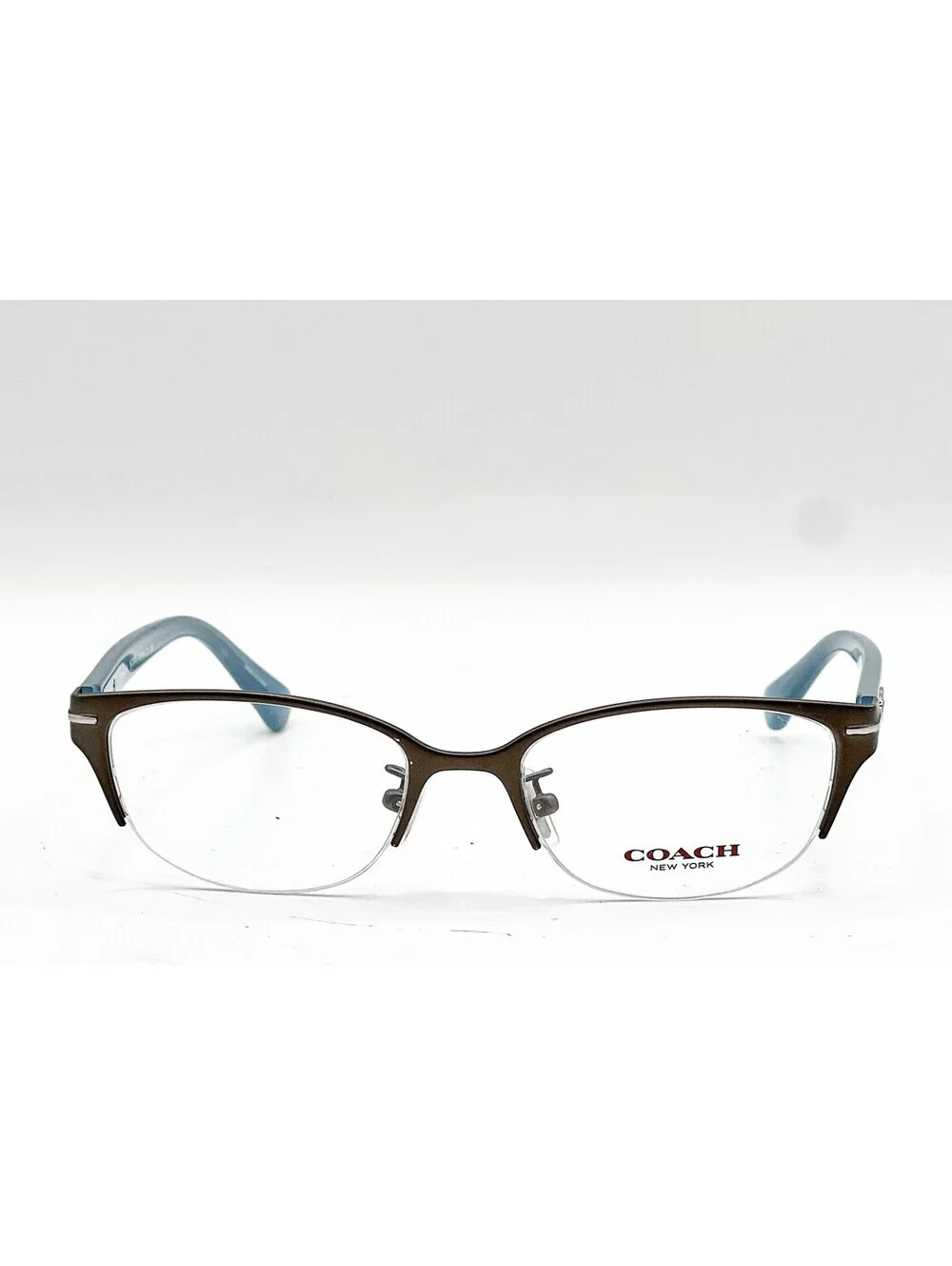 Coach Hc 5058 9194 Satin Dark Silver/Milky Chambray Eyeglasses 49-17-135